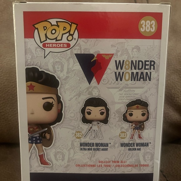 Funko Pop Heroes Wonder Woman in Red, Blue, and Gold - Picture 3 of 4